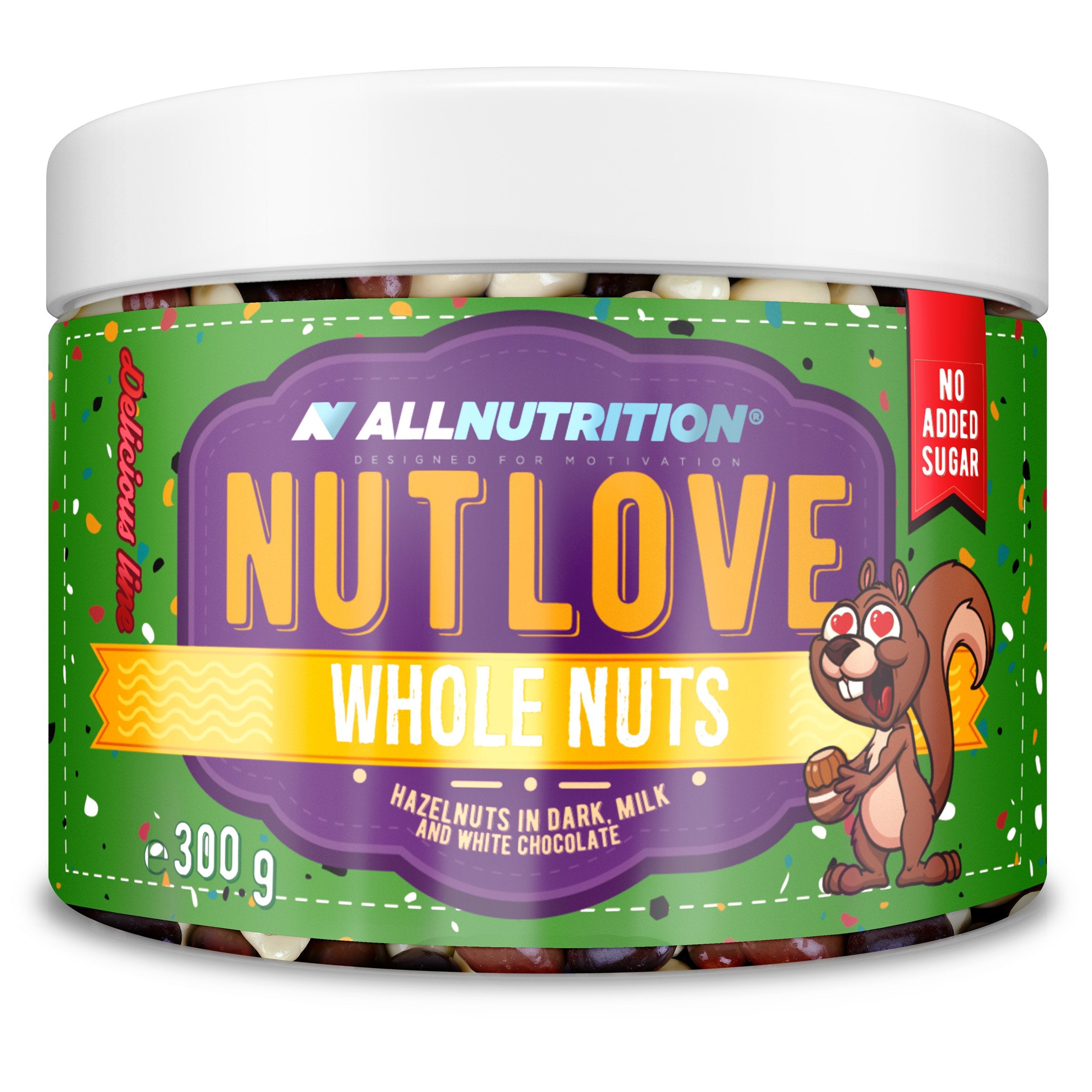 Allnutrition Nutlove riešutai su šokoladu, 300 g