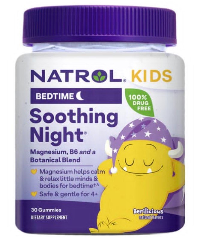 Natrol Kids Soothing Night – 30 guminukų, vaikų maisto papildas
