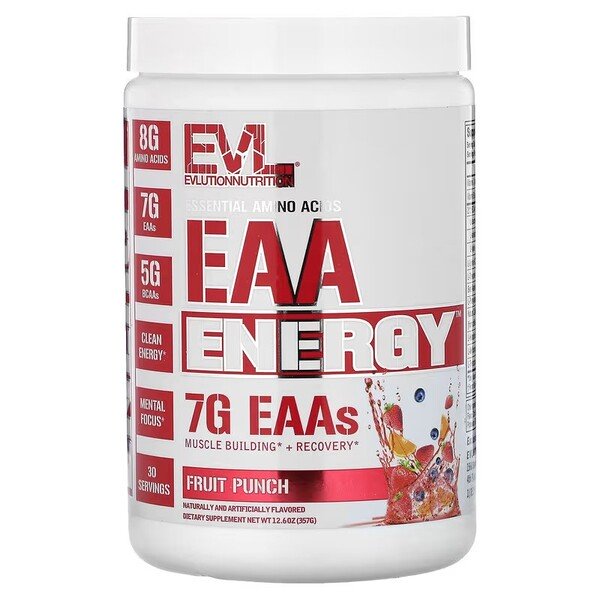 EVLution Nutrition EAA Energy, Fruit Punch - 357 g maisto papildas