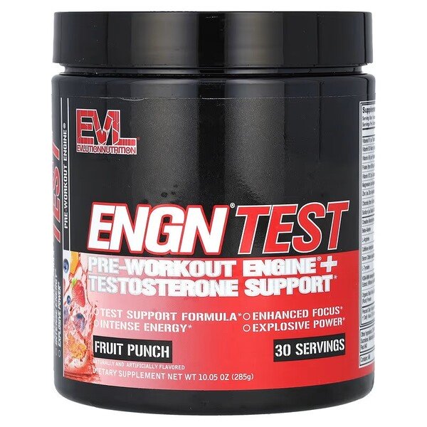 EVLution Nutrition ENGN tests, augļu punšs - 285 grami