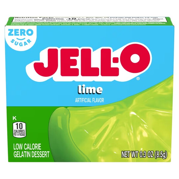 Jell-O želė be cukraus, laimo skonio, 8.5 g