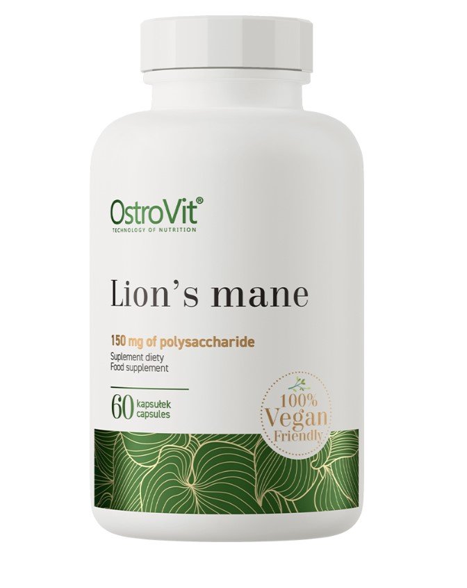 OstroVit Lion's Mane kapsulės, maisto papildas nervų sistemai