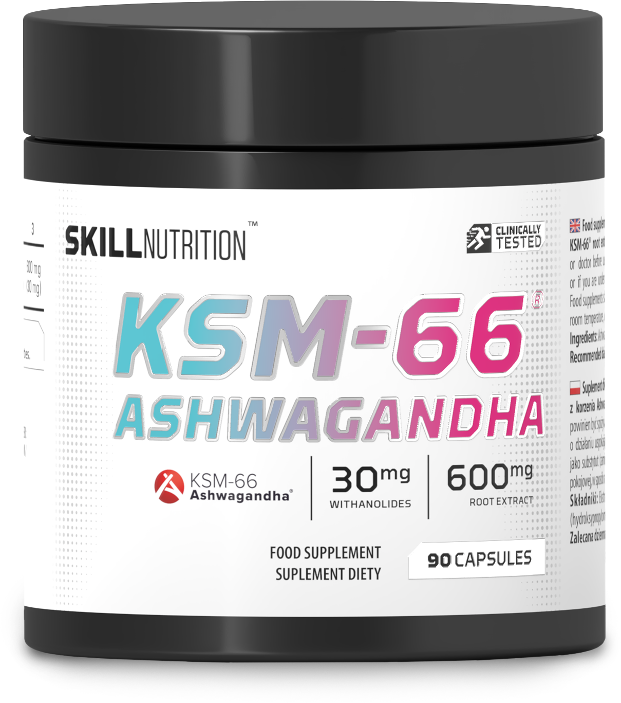 Skill Nutrition KSM-66 Ašvaganda - 90 kapsulas