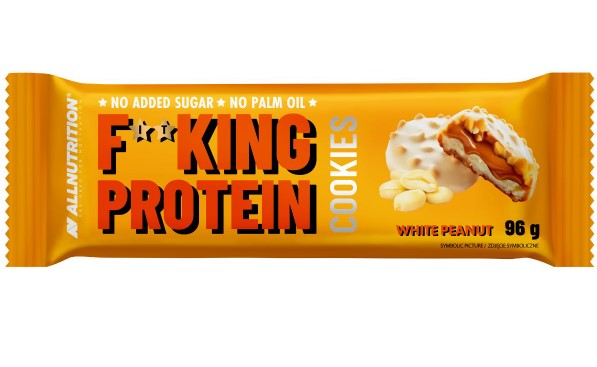 Allnutrition Fitking proteīna cepumi, baltie zemesrieksti - 6 cepumi