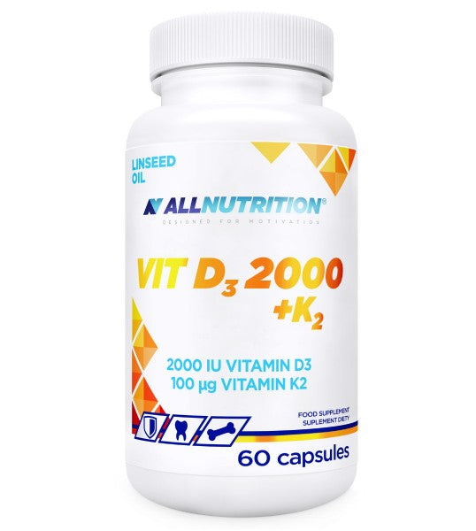 Allnutrition D3 vitamīns 2000 + K2 - 60 kapsulas