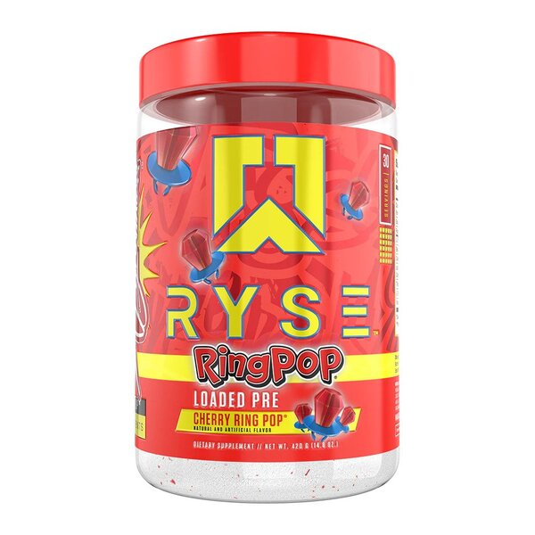 RYSE Loaded Pre, Cherry Ring Pop, maisto papildas, sporto papildas
