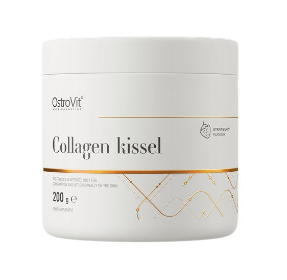 OstroVit kolageno želė, braškių skonis, 200 g