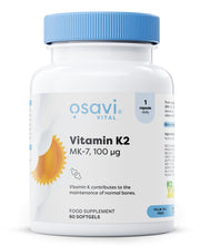 Osavi K2 vitamīns MK-7, 100mcg - 60 kapsulas