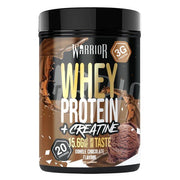 Warrior Whey Protein + Creatine, Double Chocolate - 500 g maisto papildas