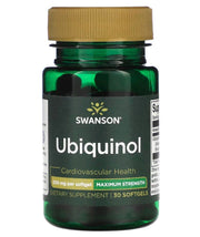 Swanson Ubiquinol, 200mg - 30 kapsulių, maisto papildas sveikatai