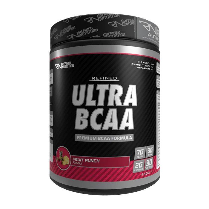 Rafinēts uzturs Ultra BCAA, augļu punšs - 450 grami