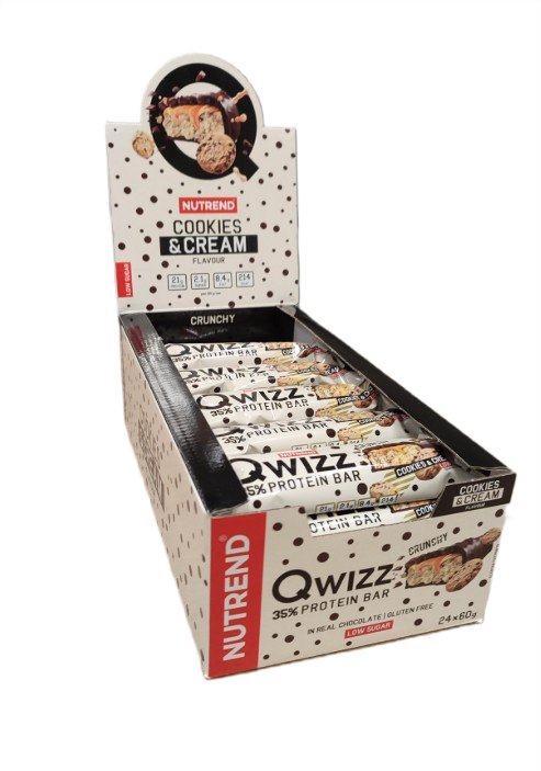 Nutrend Qwizz 35% proteīna batoniņš, cepumi un krējums - 24 x 60 g