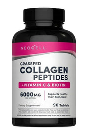 NeoCell Grassfed kolagēna peptīdi + C vitamīns un biotīns - 90 tabletes