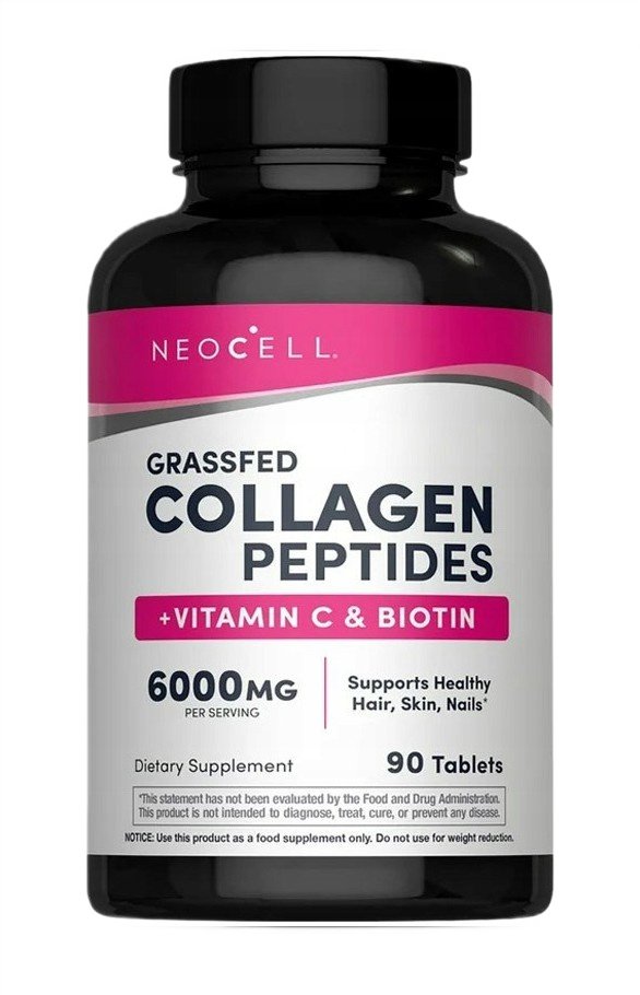 NeoCell Grassfed kolagēna peptīdi + C vitamīns un biotīns - 90 tabletes