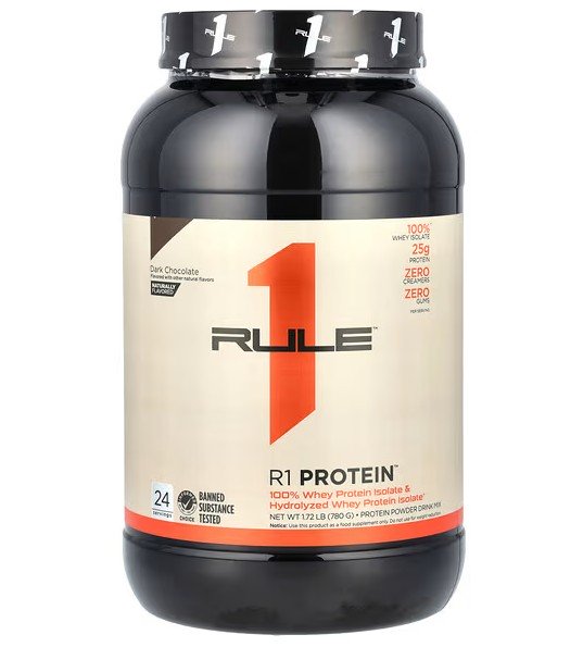 Rule One R1 baltymų milteliai, tamsi šokolado skonio, 780 g