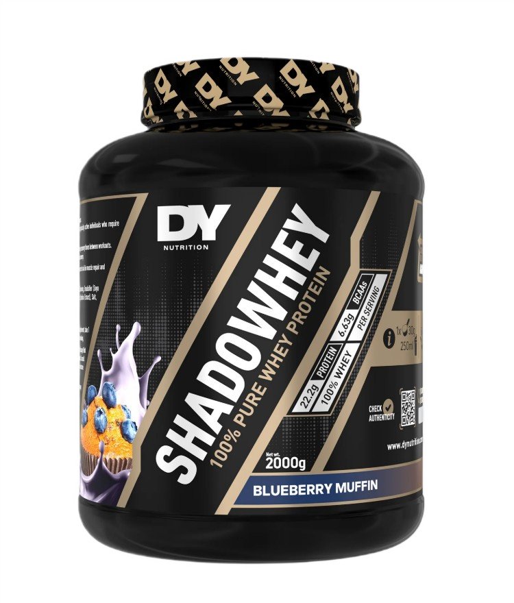 Dorian Yates ShadoWhey 100% tīrs sūkalu proteīns, melleņu smalkmaizīte - 2000 grami