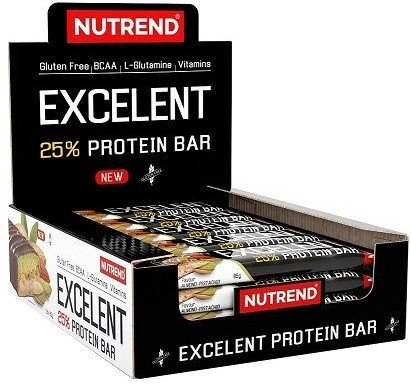 Nutrend Excelent 25% proteīna batoniņš Double, citrons, biezpiens un avenes ar dzērvenēm - 18 x 85 g