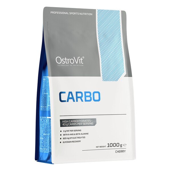 OstroVit Carbo, Vyšnių skonio maisto papildas, 1000 g