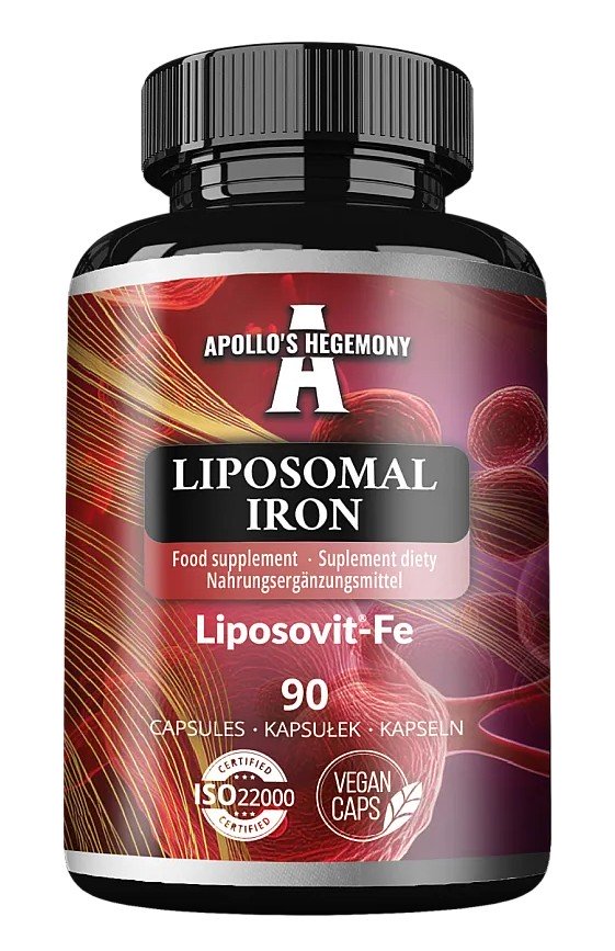 Geležies liposominiai papildai kapsulės