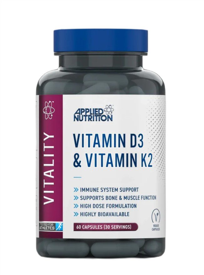 Applied Nutrition D3 vitamīns un K2 vitamīns - 60 kapsulas