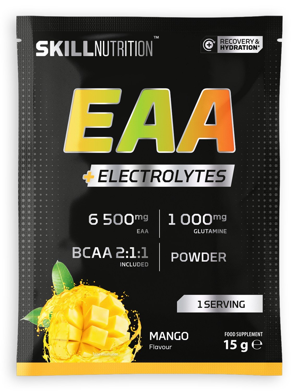 Skill Nutrition EAA + elektrolīti, mango - 15 grami (1 porcija)