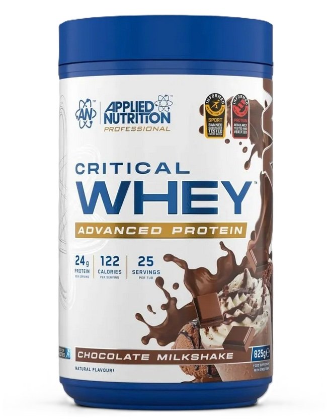 Applied Nutrition Critical Whey, šokolādes piena kokteilis (EAN 5056555211199) - 825 grami