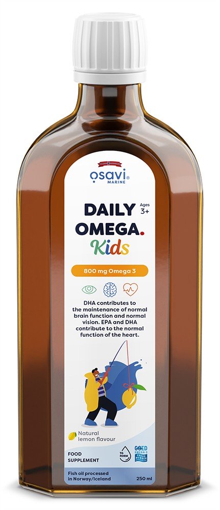 Osavi Daily Omega Kids, 800mg Omega 3, žaislinis vaikų maisto papildas