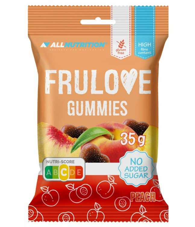 Allnutrition Frulove gumijas konfektes, persiku - 35 grami