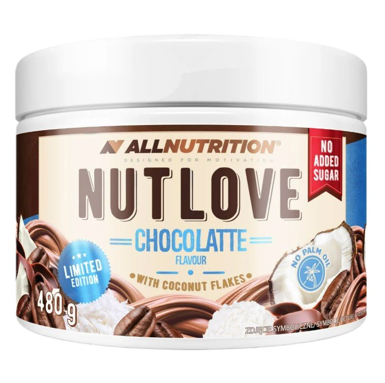 Allnutrition Nutlove, šokolāde ar kokosriekstu skaidiņām - 480 grami