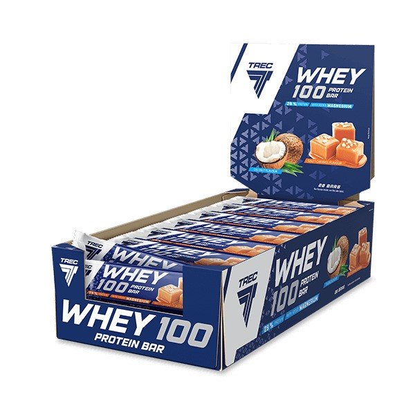 Trec Nutrition Whey 100 proteīna batoniņš, sāļā karamele - 28 x 40 g