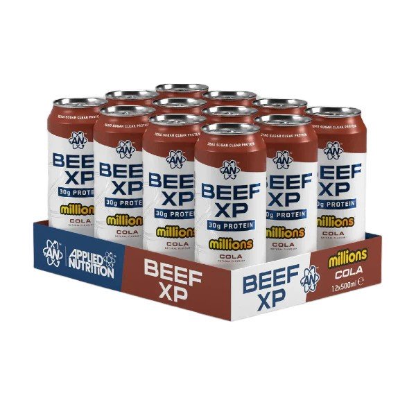 Applied Nutrition Beef XP bundžas, Millions Cola - 12 x 500 ml.