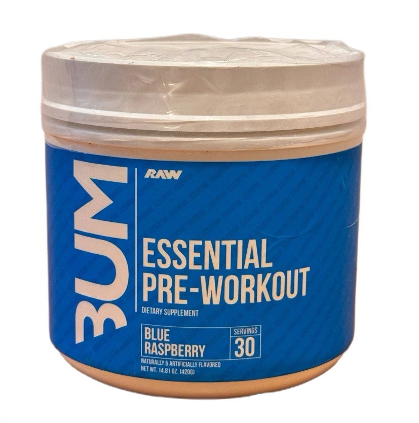 Raw Nutrition CBUM Essential Pre-Workout, Blue Raspberry - 420 gramų, sporto papildas