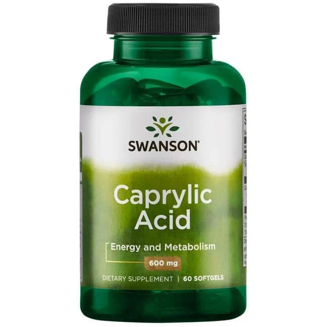 Swanson kaprilskābe 600 mg - 60 mīkstās kapsulas
